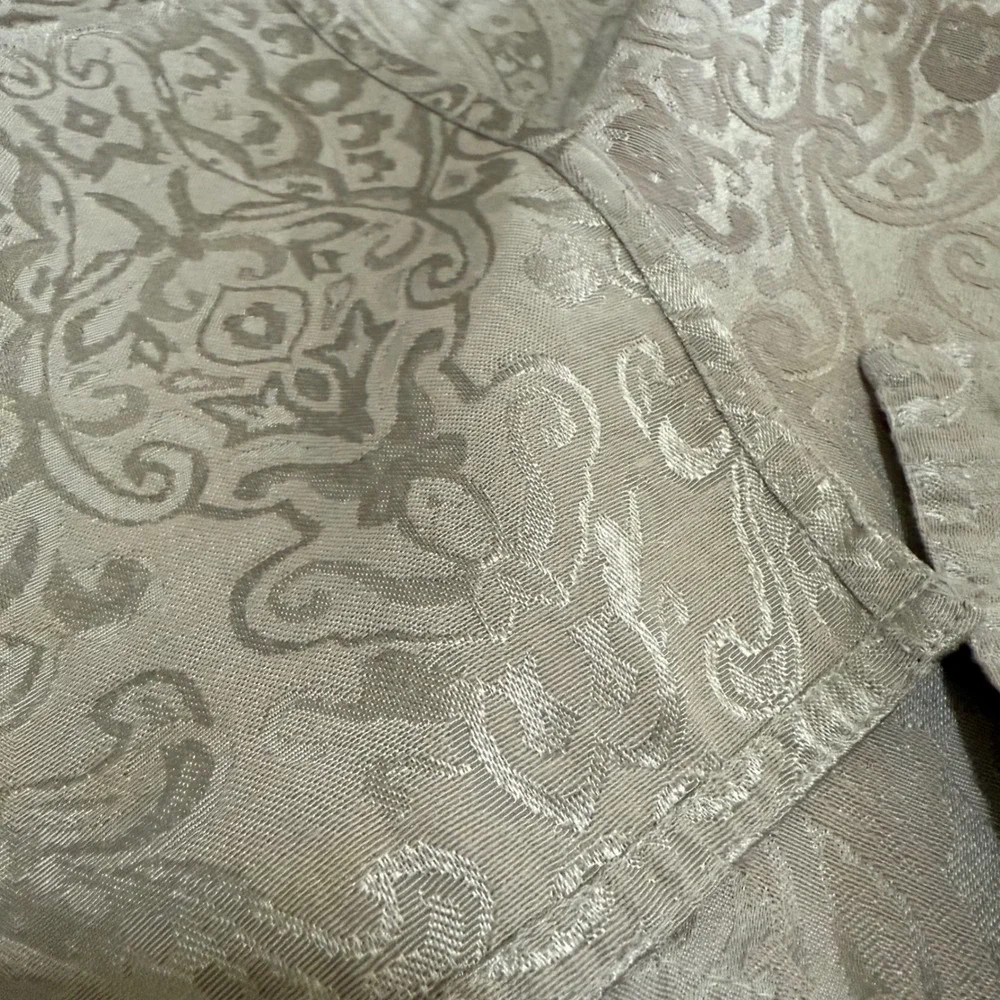 Lauren Ralph Lauren Damask gray silver Cloth square Napkins Set of‎ 4 Elegant